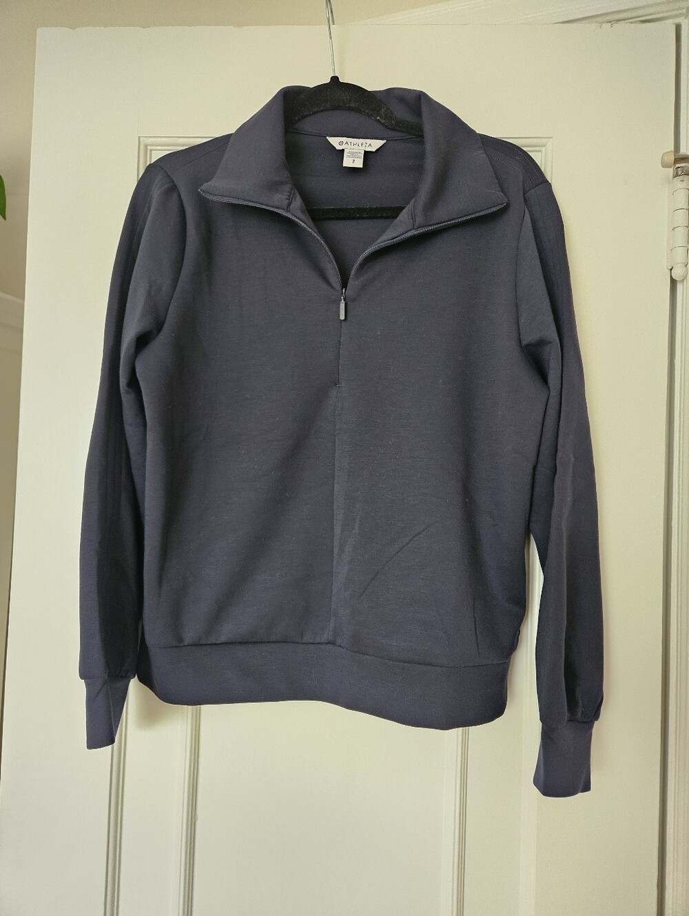 Athleta Allure 1/4 Zip Navy Sweatshirt Size S